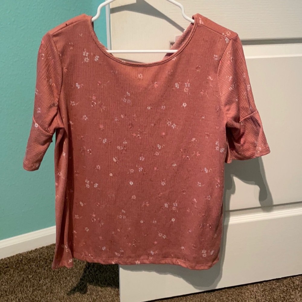 Lauren Conrad Pink Floral Top